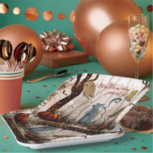 Halloween Pumpkin, lustig Spooky Mouse Papierplatt Pappteller