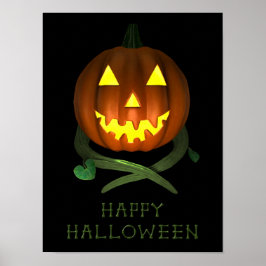Halloween Pumpkin mit Reben Poster