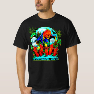 Halloween Pumpkin Monster Zombie Horror T - Shirt