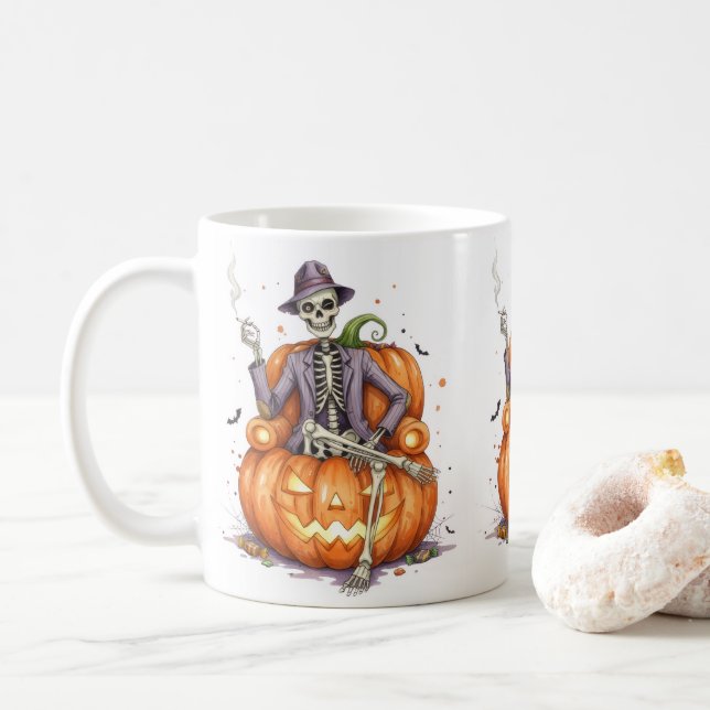 Halloween Pumpkin Mug (Avec donut)