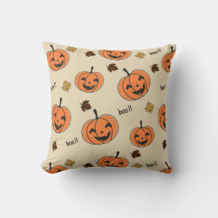 Halloween Pumpkin Nahtloses Muster Kissen