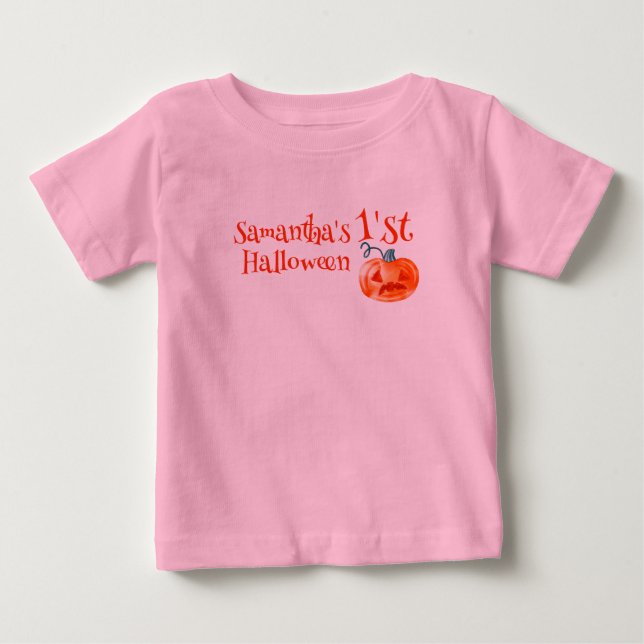 Halloween Pumpkin niedlich Baby T-shirt (Vorderseite)