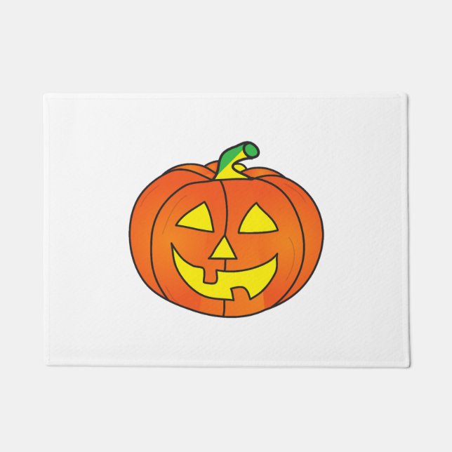 Halloween Pumpkin Niedlich Hexenhähnchen Fußmatte (Vorderseite)