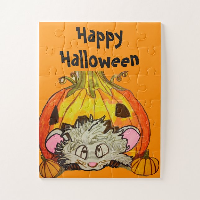 HALLOWEEN PUMPKIN ON TOP OF A MOUSE  (Vertikal)