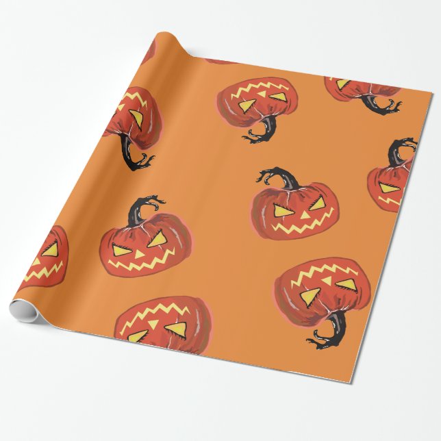 Halloween Pumpkin Packpapier (Ungerollt)