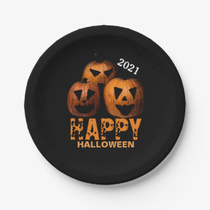 Halloween Pumpkin Paper Plate Pappteller