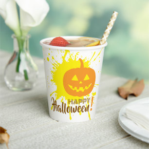 Halloween Pumpkin Pappbecher