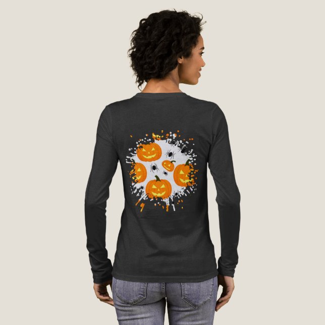 Halloween Pumpkin Parade Tri-Blend Shirt (Voller Rückseite)
