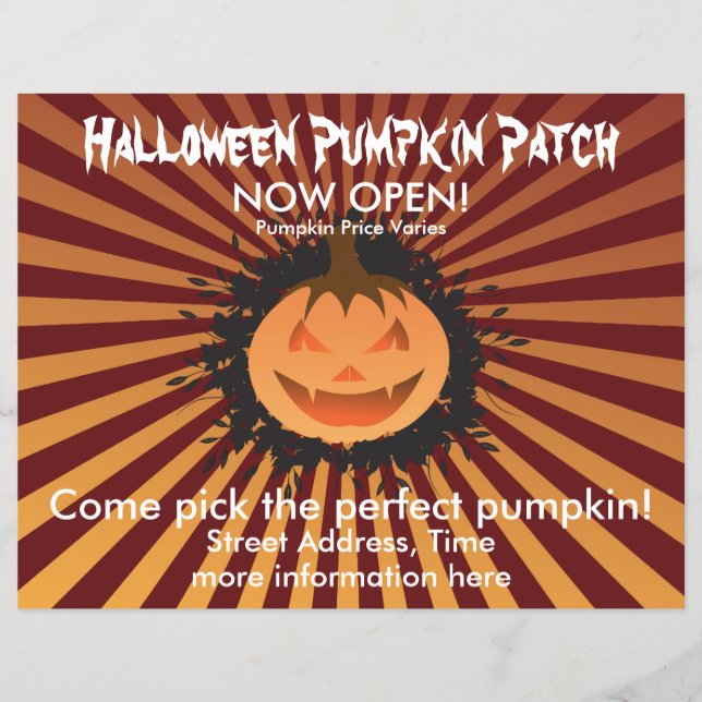 Halloween Pumpkin-Patch Flyer (Vorne)