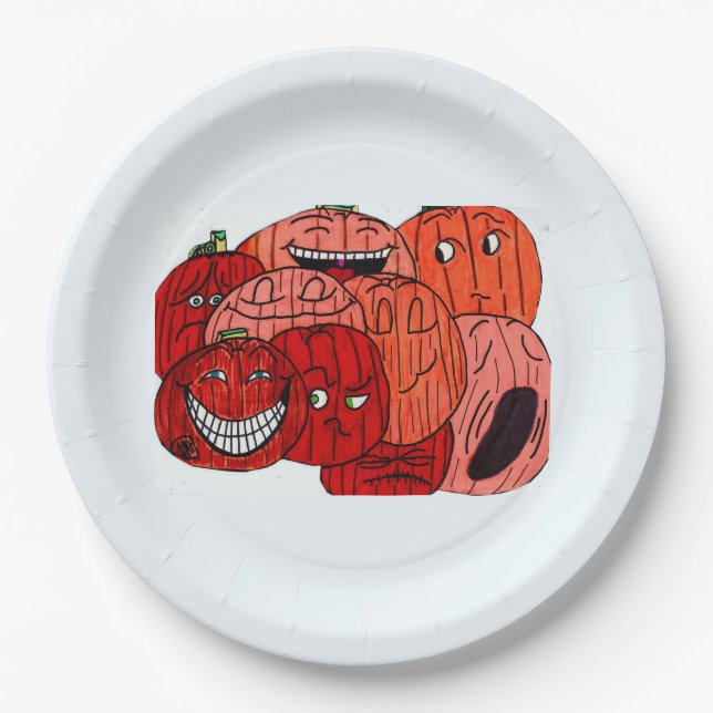 HALLOWEEN PUMPKIN PATCH PAPPTELLER (Vorderseite)