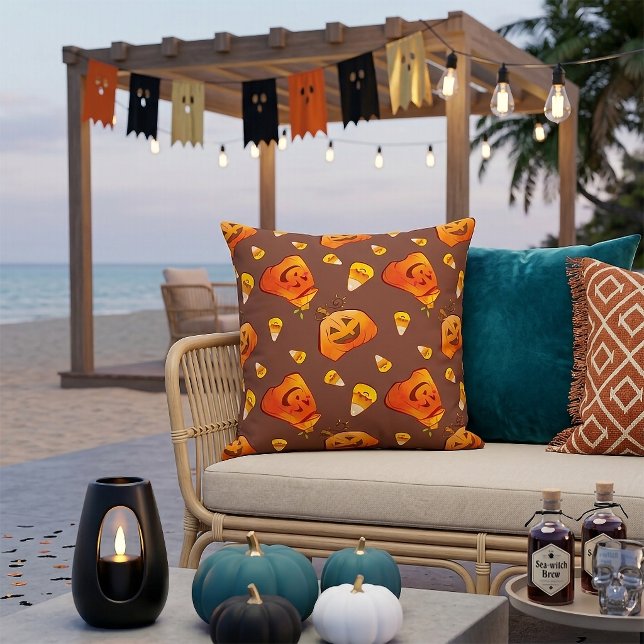 Halloween Pumpkin Pattern Kissen (Von Creator hochgeladen)