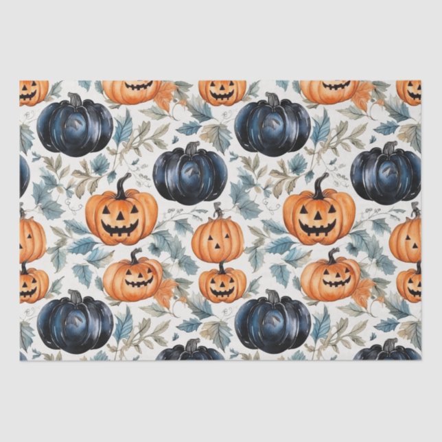 Halloween Pumpkin Pattern Seidenpapier (Vorderseite)