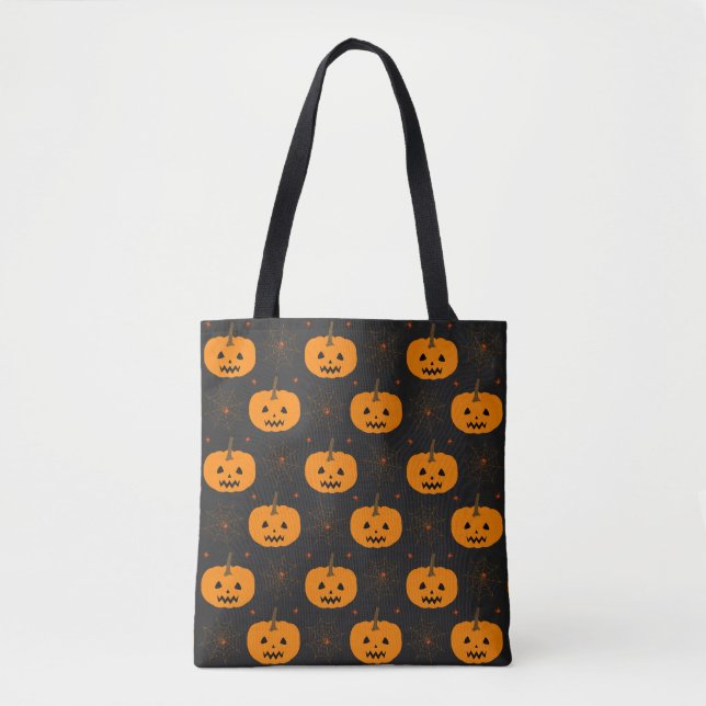 Halloween Pumpkin Pattern Totasche Tasche (Vorderseite)