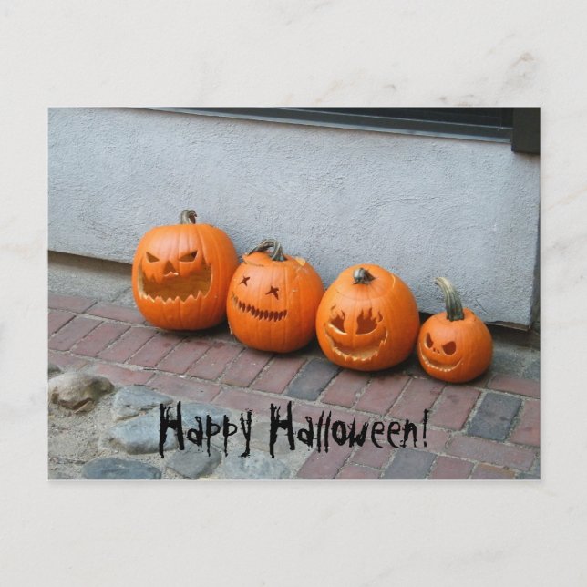 Halloween Pumpkin Postcard Postkarte (Vorderseite)