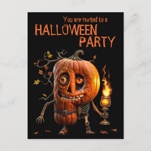 Halloween Pumpkin Postkarte (Vorderseite)