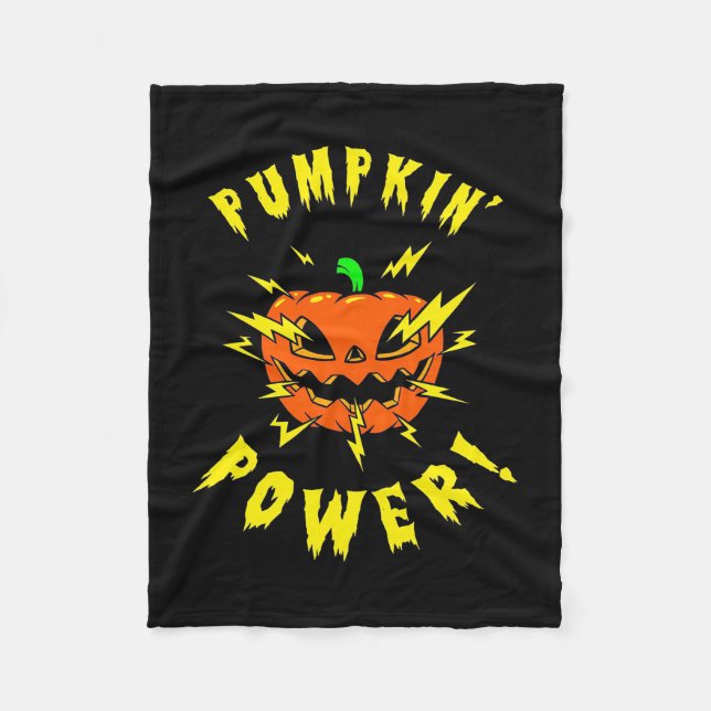 Halloween Pumpkin-Power Fleecedecke (Vorderseite)