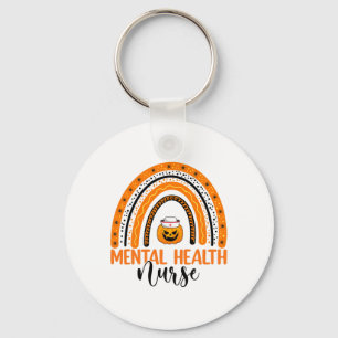 Halloween Pumpkin Rainbow Mental Health Nu Schlüsselanhänger