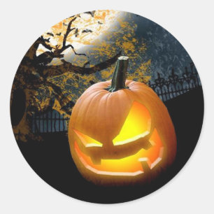 Halloween Pumpkin Runder Aufkleber