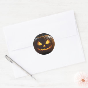Halloween Pumpkin, Runder Aufkleber