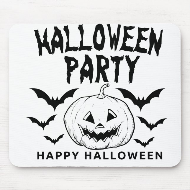 Halloween Pumpkin Schnitzerei Party Fall Funny Mousepad (Vorne)