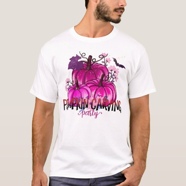 Halloween Pumpkin Schnitzerei Party Fall Funny T-Shirt (Vorderseite)