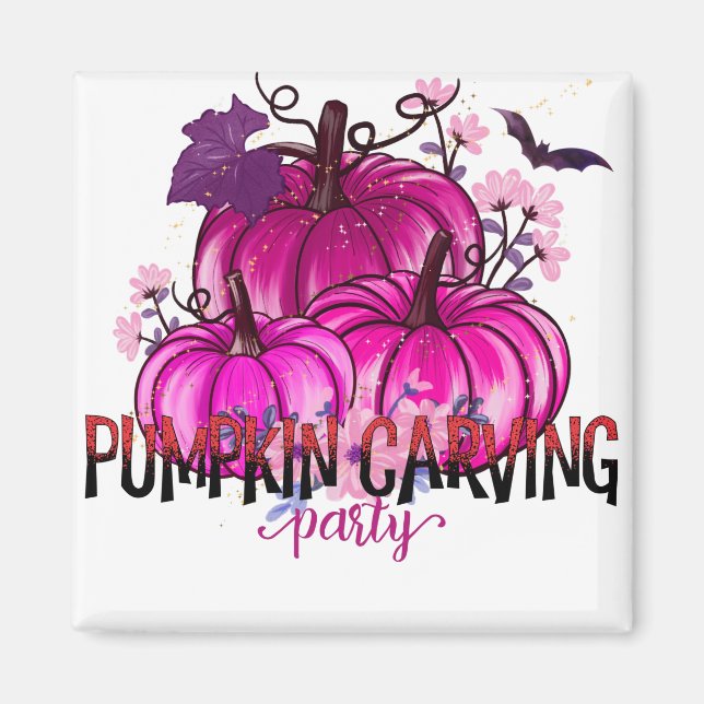Halloween Pumpkin Schnitzerei Party Magnet (Vorne)