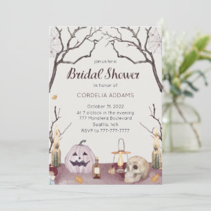Halloween Pumpkin Skull Bridal Dusche Einladung