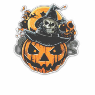 Halloween/Pumpkin/Skull/Oktober Aufkleber