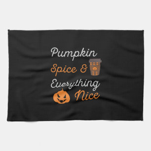 Halloween Pumpkin Spice and Everything Nice Xmas Geschirrtuch