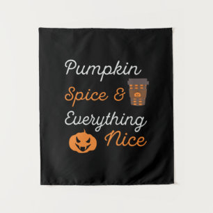 Halloween Pumpkin Spice and Everything Nice Xmas Wandteppich