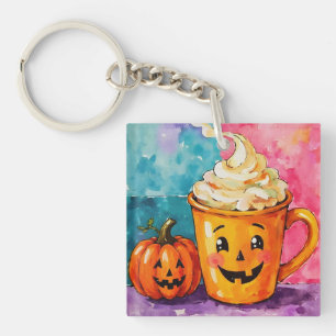 Halloween Pumpkin Spice Latte Schlüsselanhänger