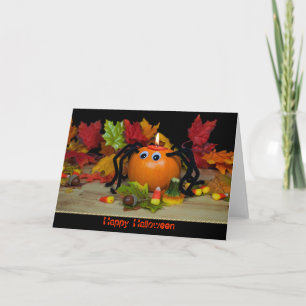Halloween Pumpkin Spider Karte