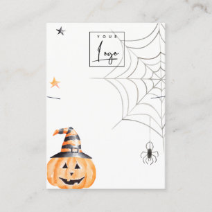 Halloween Pumpkin Spider Logo Necklace Juwelen Visitenkarte