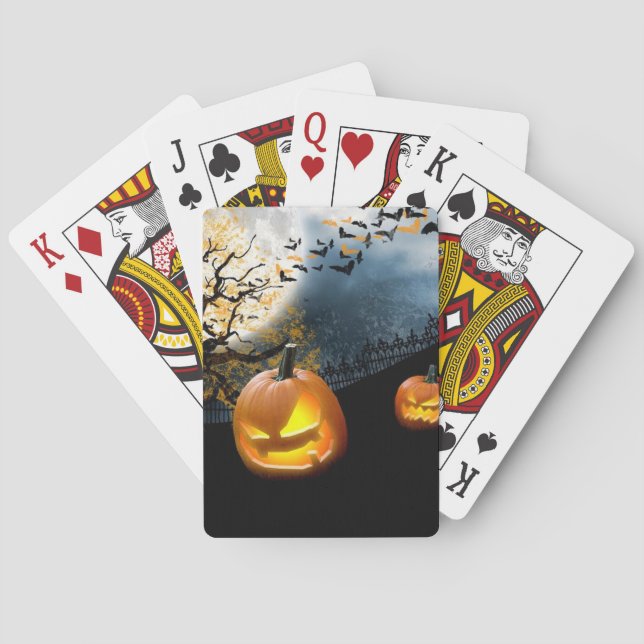 Halloween Pumpkin Spielkarten (Rückseite)