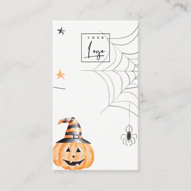 Halloween Pumpkin Spinellogos - Nekklace-Display Visitenkarte (Vorderseite)