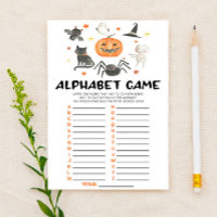 Halloween Pumpkin Spooky Alphabet Baby Showspiel