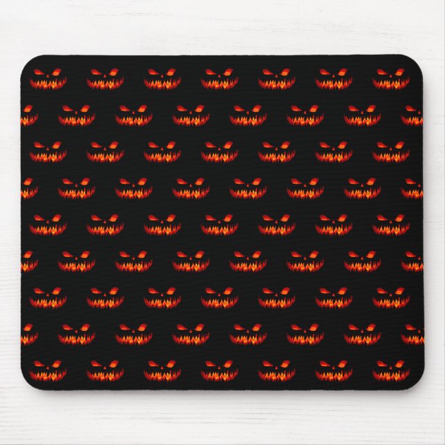 Halloween Pumpkin Spooky Beängstigender Horror Ora Mousepad (Vorne)