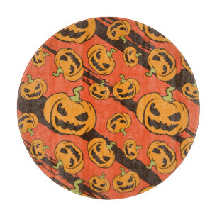 Halloween Pumpkin: Spooky Seamless Pattern Schneidebrett