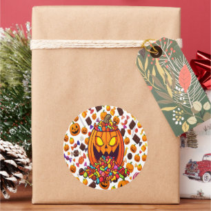 Halloween Pumpkin Sticker Geschenk