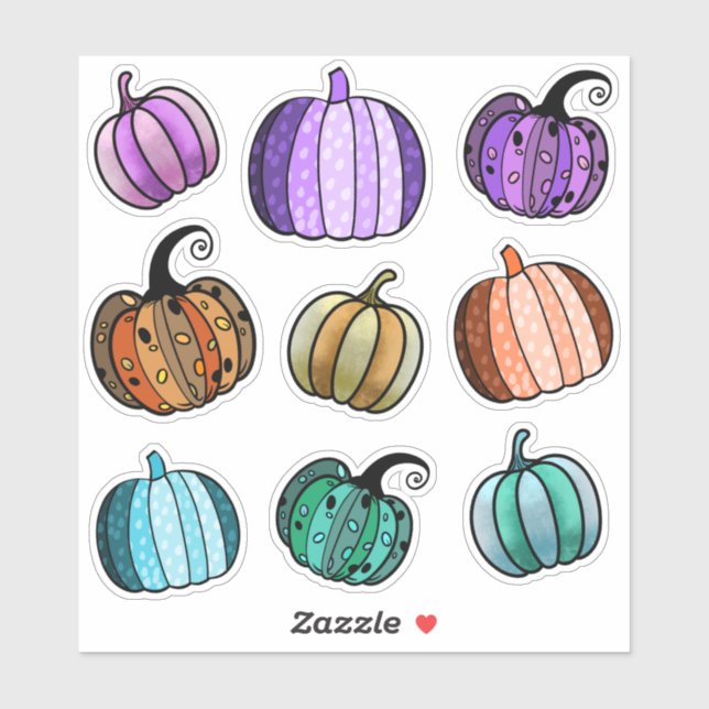 Halloween Pumpkin Stickers Aufkleber (Blatt)