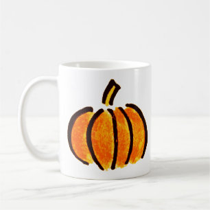 Halloween Pumpkin Stift Zeichnend, Pumpkins Kaffeetasse