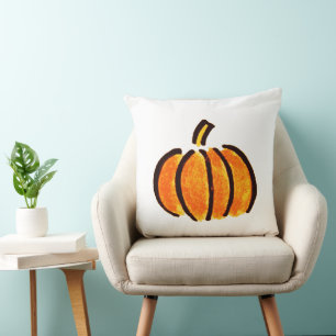 Halloween Pumpkin Stift Zeichnend, Pumpkins Kissen