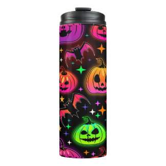 Halloween Pumpkin Tumbler Wrap Design Thermosbecher