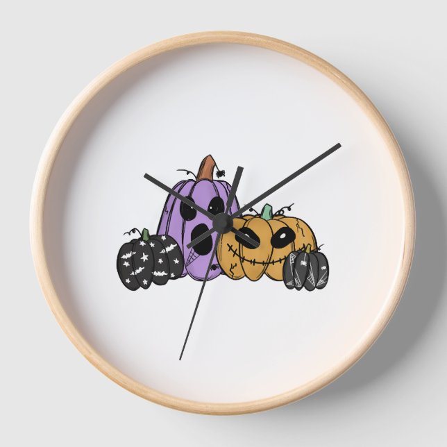 Halloween Pumpkin Uhr (Vorderseite)