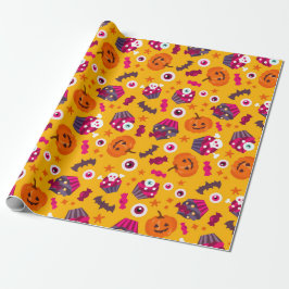 HALLOWEEN PUMPKIN UND EYEBALLS GESCHENKPAPIER