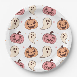 Halloween Pumpkin und Ghost Pappteller