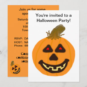 Halloween Pumpkin und Ghost-Party Einladung