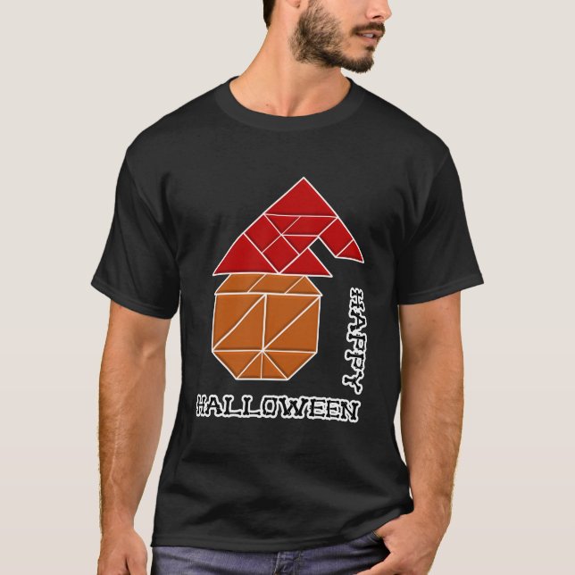Halloween Pumpkin und Hexenhut T-Shirt (Vorderseite)