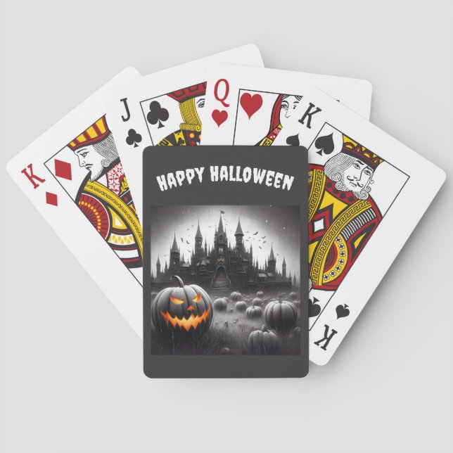 Halloween: Pumpkin University Spielkarten (Rückseite)