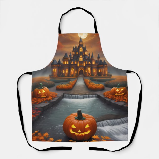 Halloween Pumpkin Vibes Schürze (Vorderseite)
